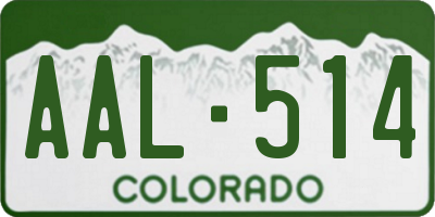 CO license plate AAL514