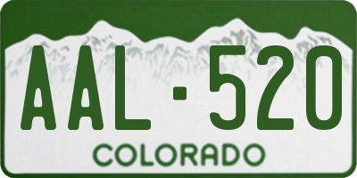 CO license plate AAL520