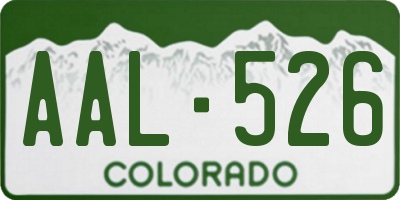 CO license plate AAL526