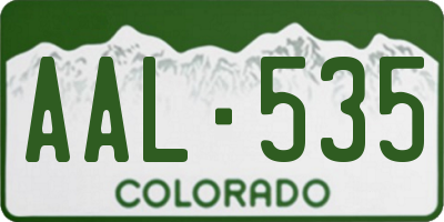 CO license plate AAL535
