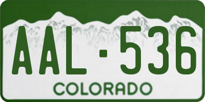 CO license plate AAL536