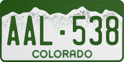 CO license plate AAL538