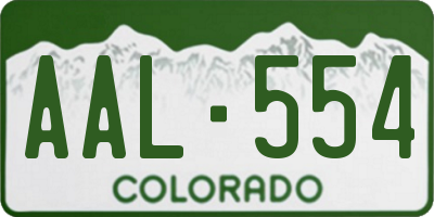 CO license plate AAL554