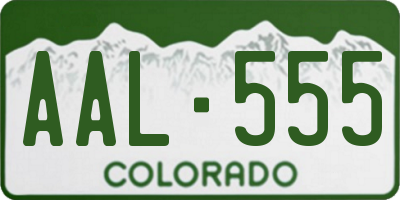CO license plate AAL555