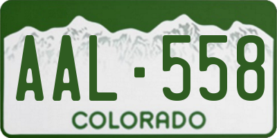 CO license plate AAL558