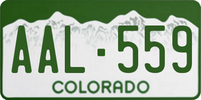CO license plate AAL559