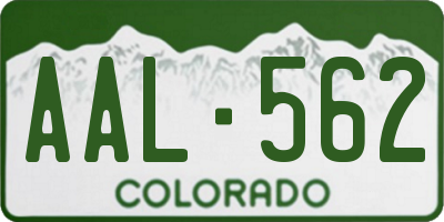 CO license plate AAL562