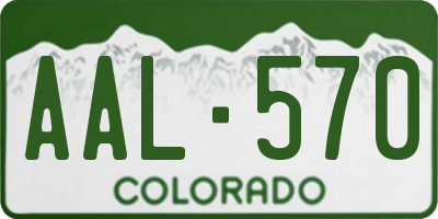 CO license plate AAL570