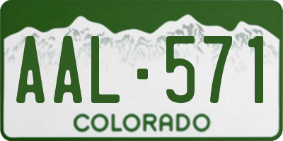 CO license plate AAL571