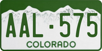 CO license plate AAL575