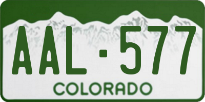 CO license plate AAL577