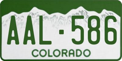 CO license plate AAL586