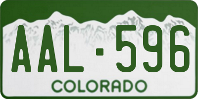 CO license plate AAL596