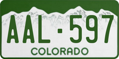 CO license plate AAL597