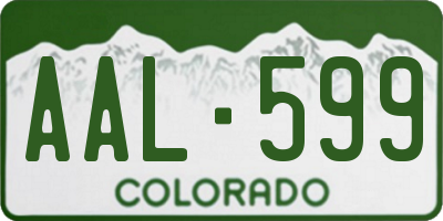 CO license plate AAL599