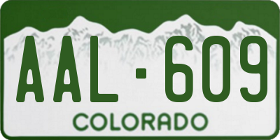 CO license plate AAL609