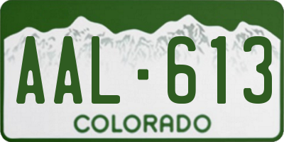 CO license plate AAL613