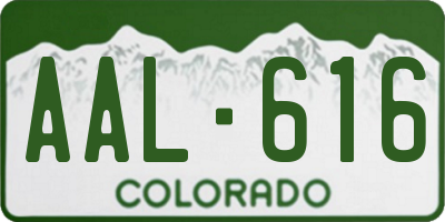 CO license plate AAL616