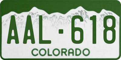 CO license plate AAL618