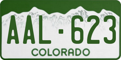 CO license plate AAL623