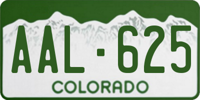CO license plate AAL625