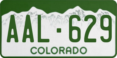 CO license plate AAL629