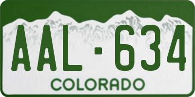 CO license plate AAL634
