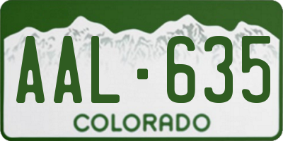 CO license plate AAL635