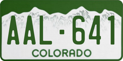CO license plate AAL641