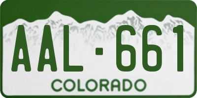 CO license plate AAL661