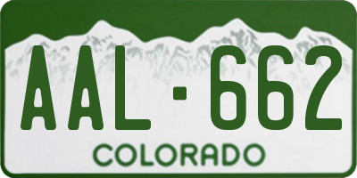 CO license plate AAL662