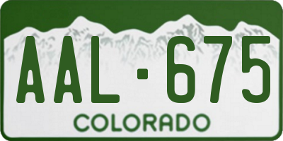 CO license plate AAL675