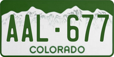 CO license plate AAL677