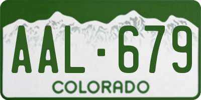 CO license plate AAL679