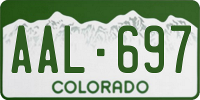 CO license plate AAL697