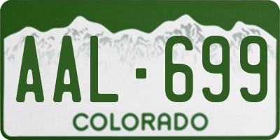 CO license plate AAL699