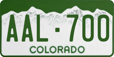 CO license plate AAL700