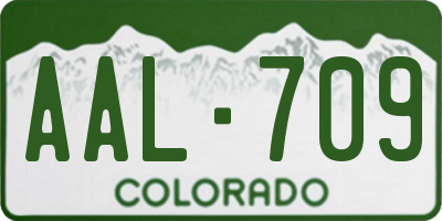 CO license plate AAL709