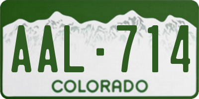 CO license plate AAL714