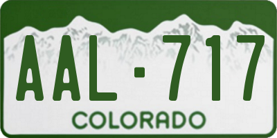 CO license plate AAL717