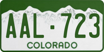 CO license plate AAL723