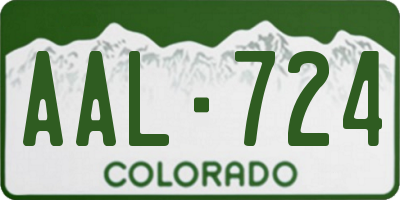 CO license plate AAL724