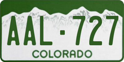 CO license plate AAL727