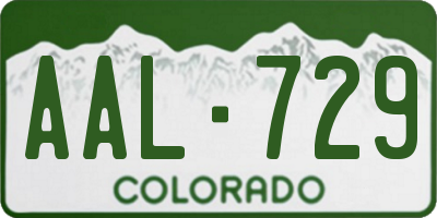 CO license plate AAL729