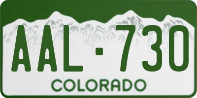 CO license plate AAL730