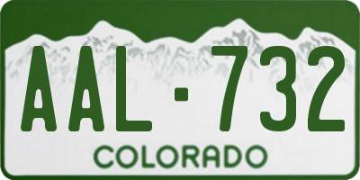 CO license plate AAL732