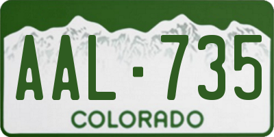 CO license plate AAL735