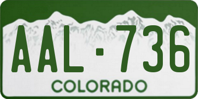 CO license plate AAL736