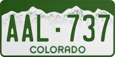 CO license plate AAL737