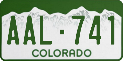 CO license plate AAL741